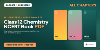 Class 12 Chemistry NCERT Book PDF - Free Download