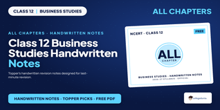 Class 12 Business Studies Handwritten Notes - Free PDF Download
