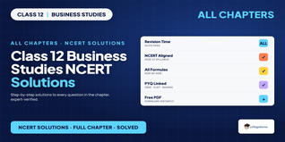 Class 12 Business Studies NCERT Solutions - Free PDF Download