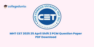 MHT CET 2025 25 April Shift 2 Question Paper (Available): Download Question Paper (PCM) with Answers PDF