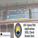 SSU Opens PhD Applications 2025, Check Details Here