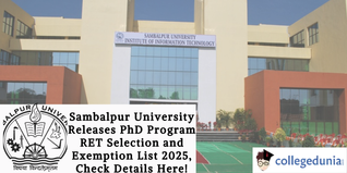 Sambalpur University Releases PhD Program RET Selection and Exemption List 2025, Check Details Here!