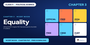 NCERT Book Class 11 Political Science Chapter 3 Equality PDF