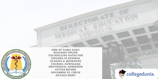 DME of Tamil Nadu Releases Online Counselling Dates for Diploma In General Nursing & Midwifery Courses; Download Provisional Admission Letter Before November 29