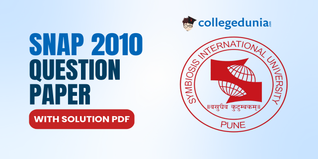 SNAP 2010 Question Paper (Available): Download Question Paper with Answer Key And Solutions PDF