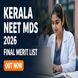 Kerala NEET MDS 2026 Final Merit List Released; Check Last Date for Option Registration