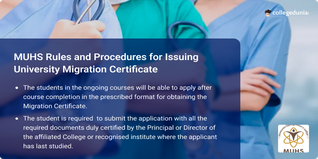 MUHS Releases Rules and Procedures to Issue University Migration Certificates