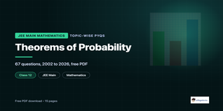 JEE Main Theorems of Probability PYQ PDF (2002-2026)