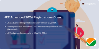 JEE Advanced 2024 Registration Open @jeeadv.ac.in; Get Direct Link to Apply Here