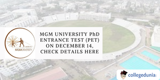 MGM University PhD Entrance Test (PET) on December 14, Check Details Here