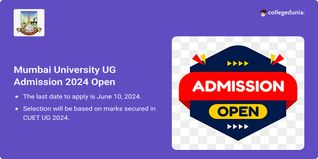 Mumbai University UG Admission 2024 Open, Apply till June 10