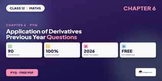 Class 12 Maths Chapter 6 Application of Derivatives PYQ PDF 2026