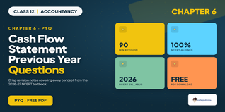 Class 12 Accountancy Chapter 6 Cash Flow Statement PYQ PDF 2026