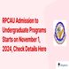 RPCAU Admission to Undergraduate Programs Starts on November 1, 2024, Check Details Here