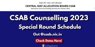 CSAB 2023 Special Round Schedule Out, Registrations from August 3; Check Details Here