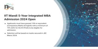 IIT Mandi Introduces 5 Year Integrated MBA Program, Admission Open till June 12