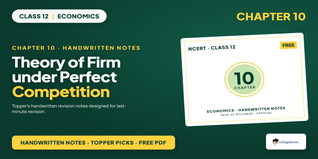 Perfect Competition Class 12 Handwritten Notes PDF