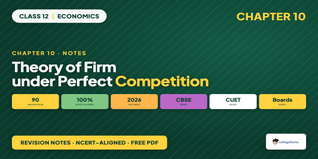 Theory of Firm under Perfect Competition Class 12 Notes