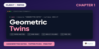 Geometric Twins Class 7 Maths Handwritten Notes