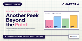 Another Peek Beyond the Point Class 7 Maths Handwritten Notes
