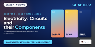 Electricity and Circuits Class 7 Science Handwritten Notes