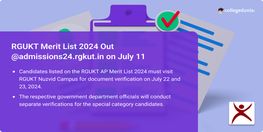 RGUKT Merit List 2024 Released