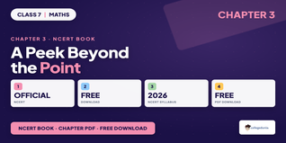 A Peek Beyond the Point Class 7 Maths NCERT Book PDF