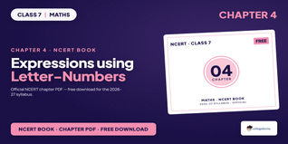 Expressions using Letter-Numbers Class 7 Maths NCERT Book PDF