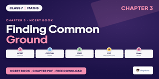 Finding Common Ground Class 7 Maths NCERT Book PDF