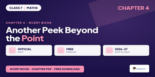 Another Peek Beyond the Point Class 7 Maths NCERT Book PDF