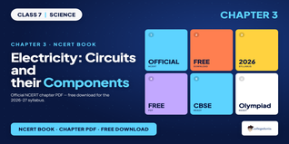 Electricity: Circuits and their Components Class 7 Book PDF
