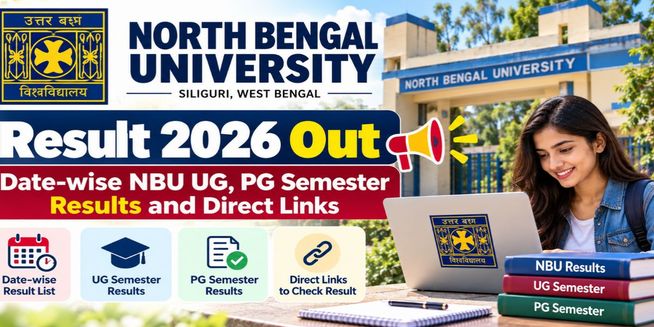 North Bengal University Result 2026 Out: Date-wise NBU UG, PG Semester Results and Direct Links
