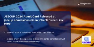 JEECUP 2024 Admit Card Released at jeecup.admissions.nic.in; Check Direct Link Here