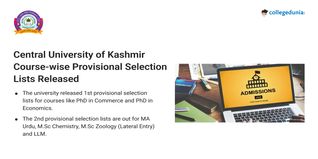 Central University of Kashmir Provisional Selection List 2024 Out @cukashmir.ac.in, Get Direct Link Here