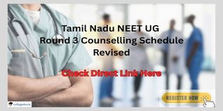 Tamil Nadu NEET UG Round 3 Counselling Schedule Revised; Register by Oct 29, 2025