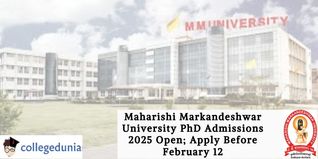Maharishi Markandeshwar University PhD Admissions 2025 Open; Apply Before February 12