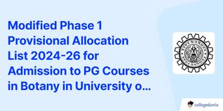 Modified Phase 1 Provisional Allocation List 2024-26 for Admission to PG Courses in Botany in University of Burdwan Released, Check Direct Link Here