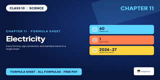 Electricity Class 10 Science Formula Sheet