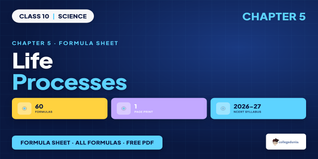 Life Processes Class 10 Formula Sheet