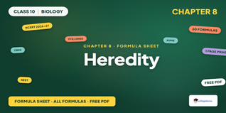 Heredity Class 10 Science Formula Sheet