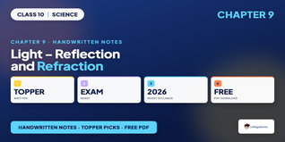 Light Reflection Refraction Class 10 Notes