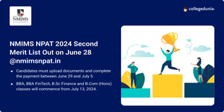 NPAT 2024 Second Merit List Out @nmimsnpat.in, Document Verification and Payment Starts on June 29