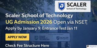 Scaler School of Technology UG Admission 2026 Open via NSET, Apply by January 9; Check Fees Here