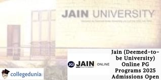 Jain (Deemed-to-be University) Online PG Programs 2025 Admissions Open; Apply Now