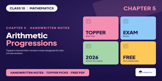 Class 10 Maths Arithmetic Progressions Handwritten Notes