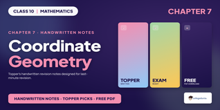 Class 10 Maths Coordinate Geometry Handwritten Notes PDF