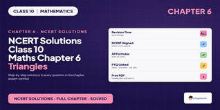 NCERT Solutions Class 10 Maths Chapter 6 Triangles