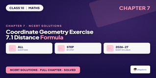 NCERT Solutions Class 10 Maths Chapter 7 Coordinate Geometry Exercise 7.1