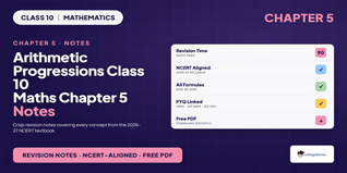 Arithmetic Progressions Class 10 Notes: Chapter 5
