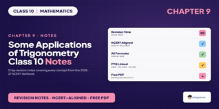 Some Applications of Trigonometry Class 10 Notes: Chapter 9
